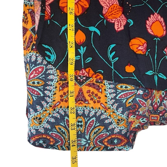 Fig & Flower Popover Tunic Blouse Womens Small Floral Bohemian Lightweight - Picture 8 of 11